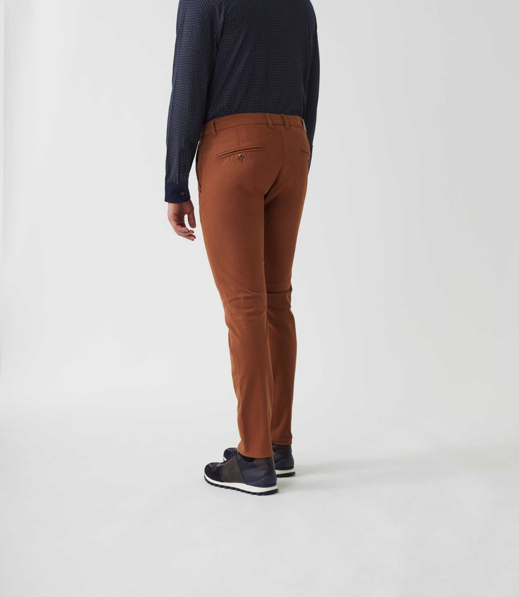 Pantalon chino rouille Macadamia