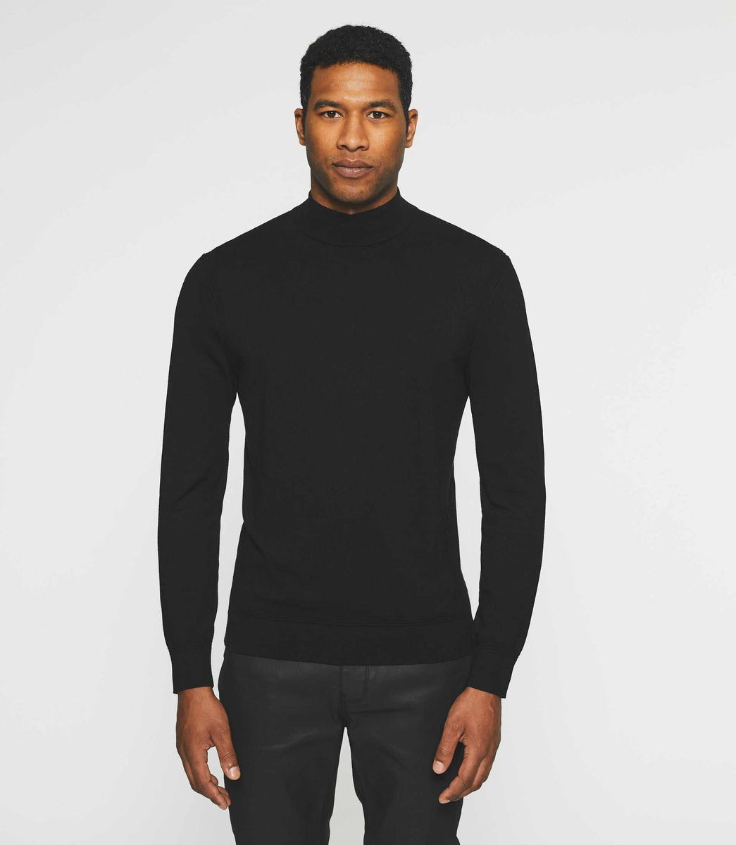 Pull Col Montant Noir BYRON