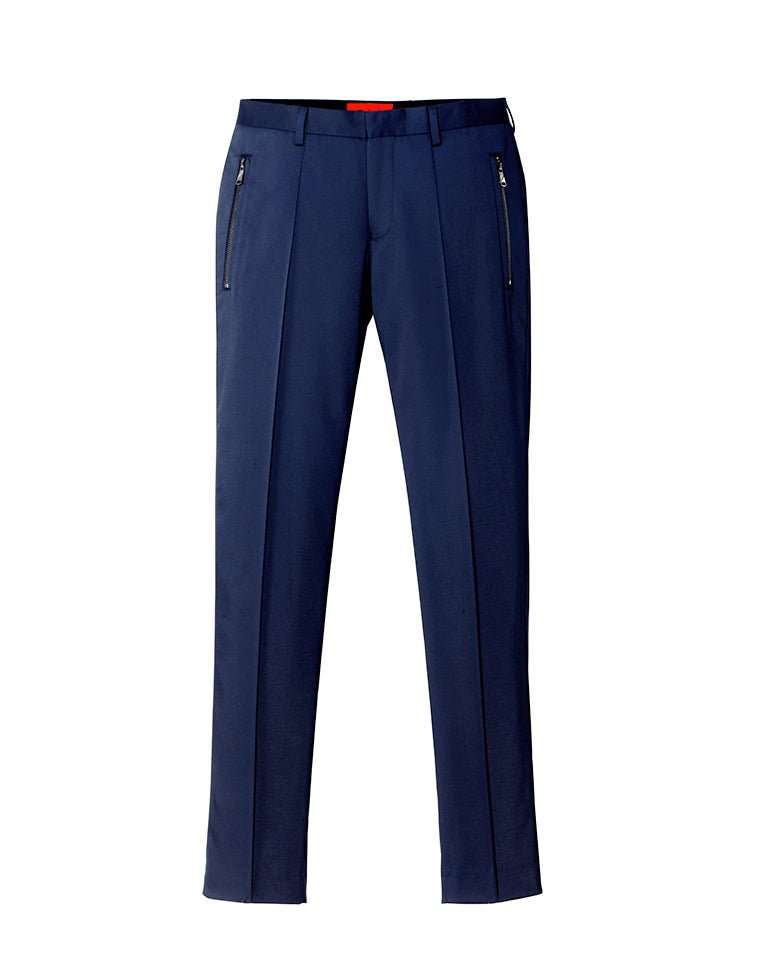 PANTALON PINCES BLEU MARINE