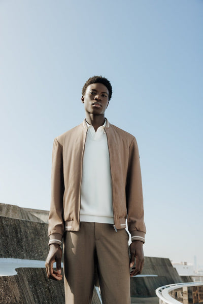 Blouson col teddy taupe - IZAC