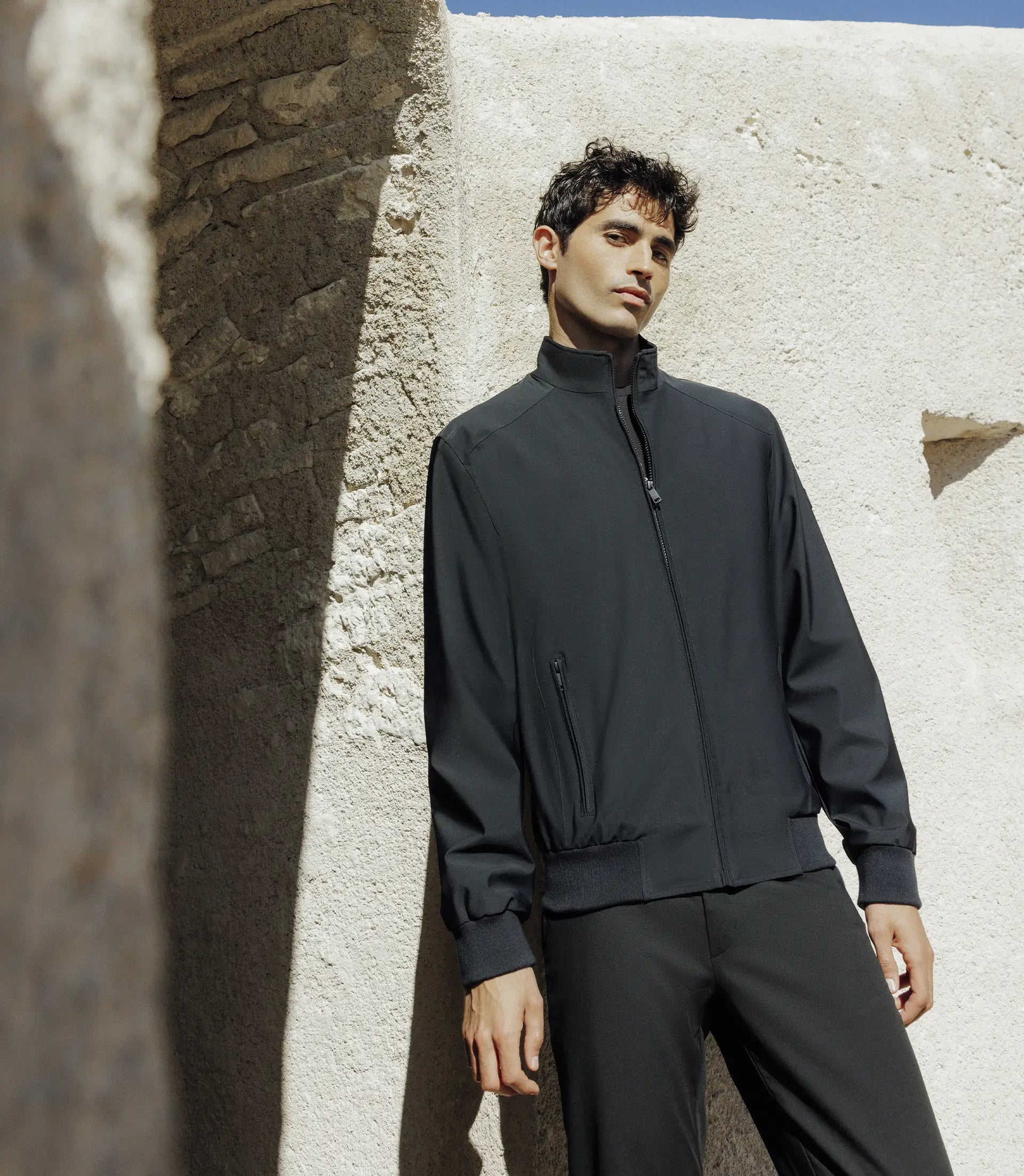 Blouson col montant noir - IZAC