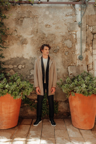 Parka longue et légère beige - IZAC