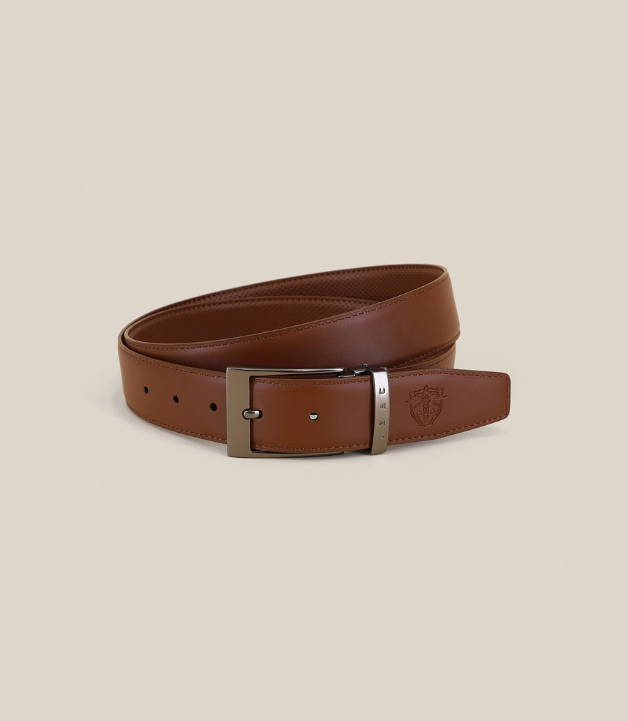 Ceinture avec sangle réversible camel