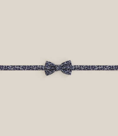 Noeud papillon floral bleu - IZAC