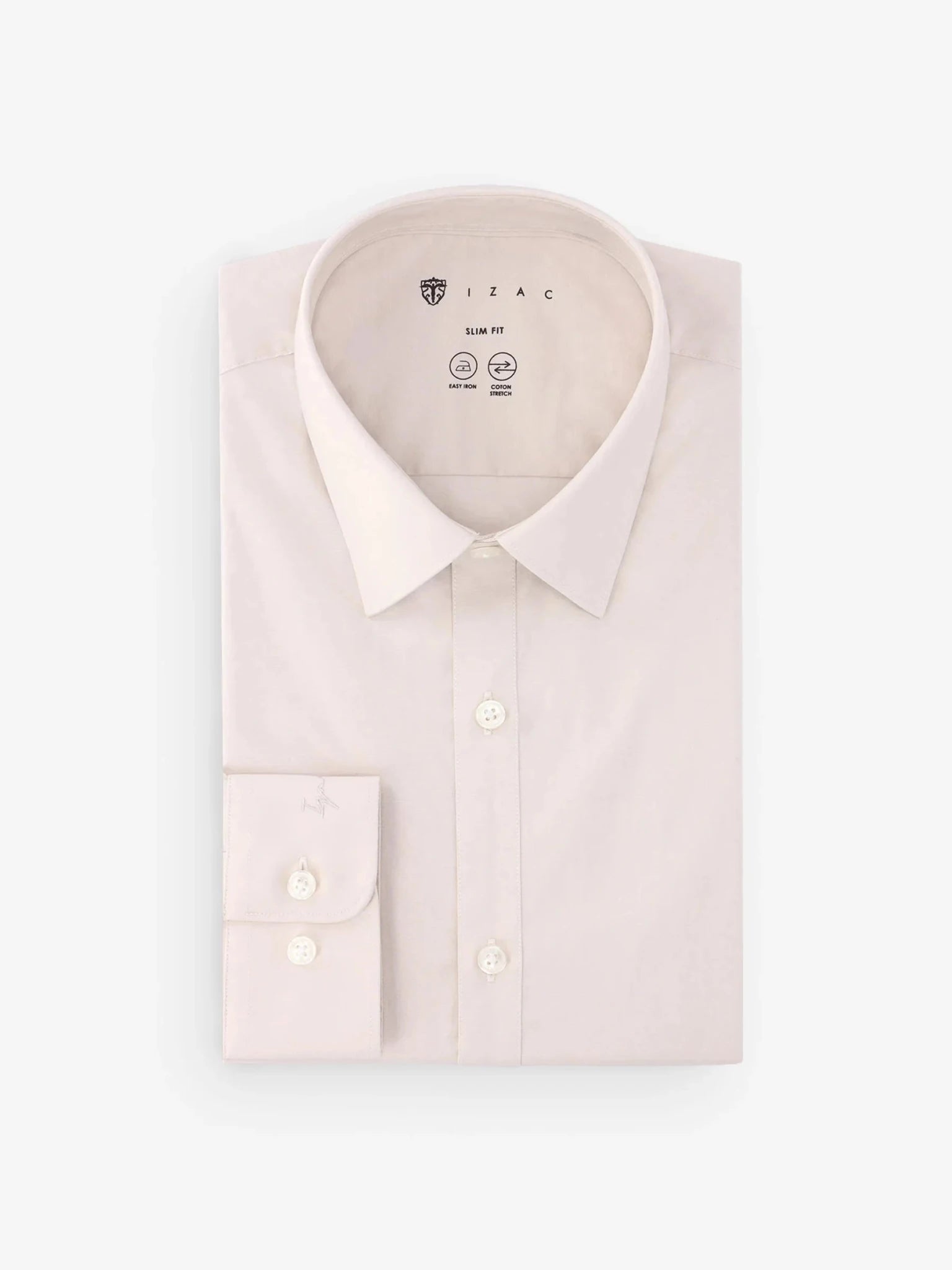 Chemise ville unie beige - IZAC