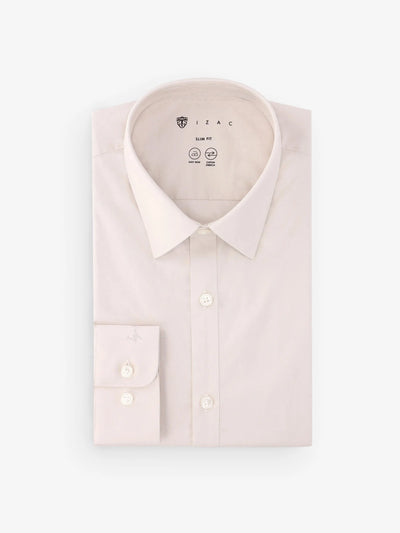Chemise ville unie beige