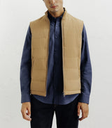 Camel sleeveless down jacket