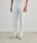 Pantalon ville 100 % lin blanc - IZAC