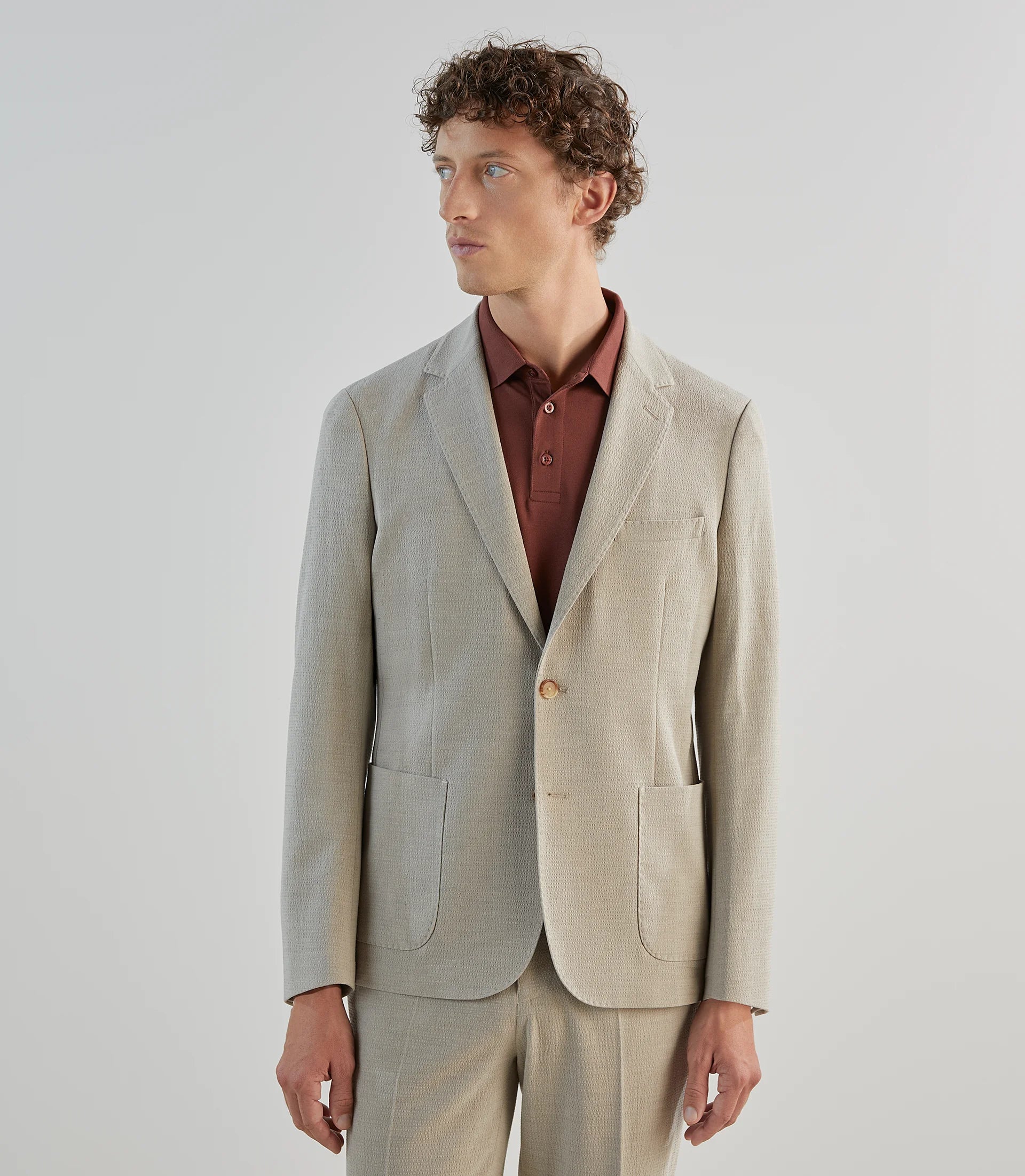 Veste ville seersucker beige - IZAC