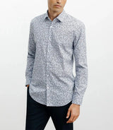 Sky flower print casual shirt