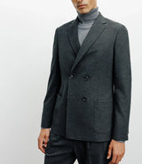 Veste croisée grise foncée
