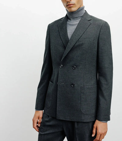 Grey double-breasted jacket