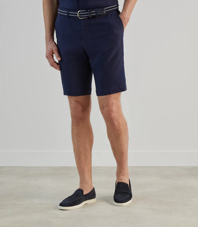 Bermuda à taille élastiquée marine - IZAC