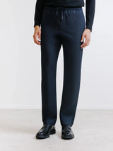 Navy elasticated waist trousers
