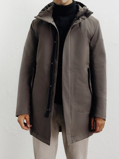 Taupe sport parka