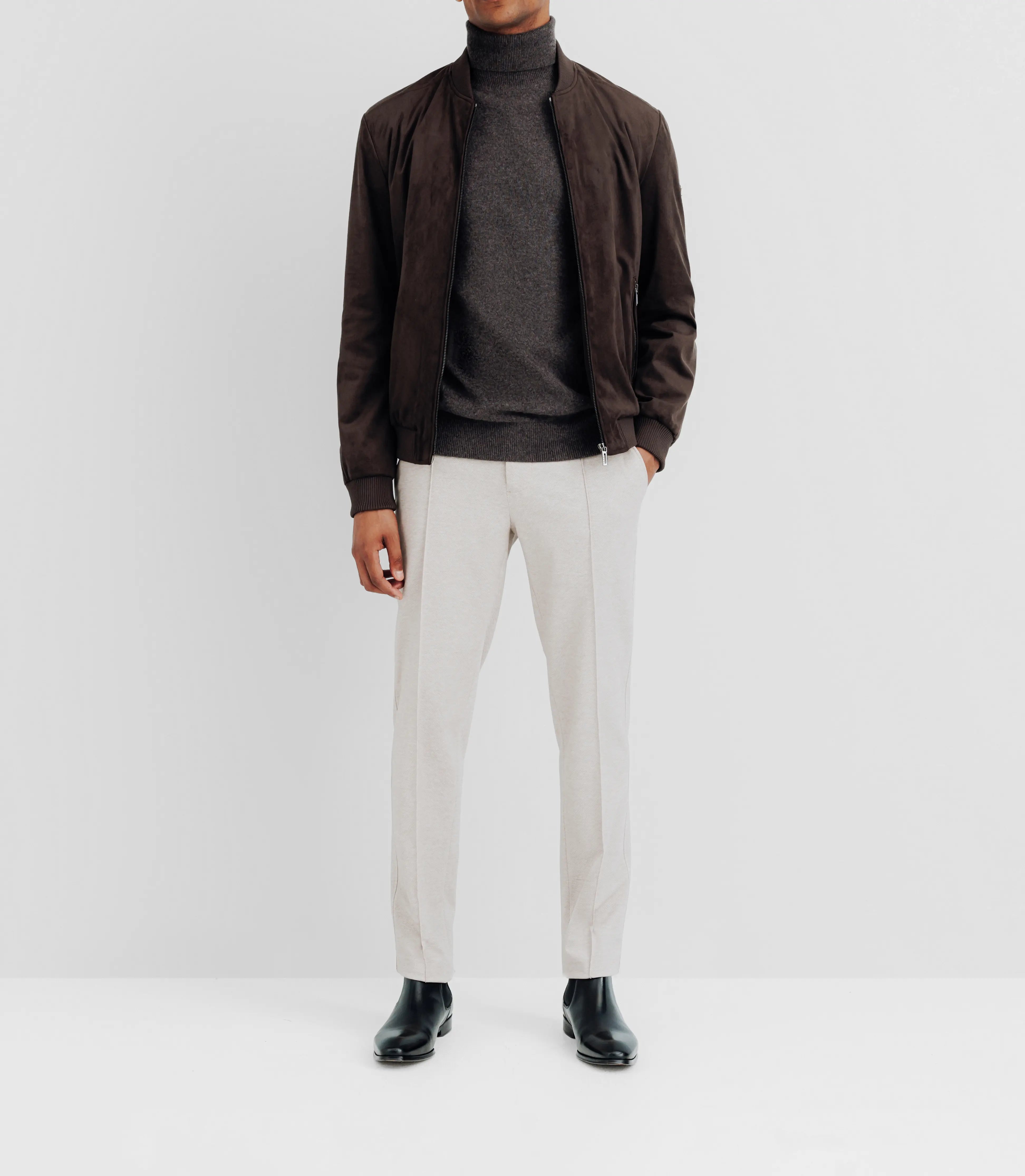 Blouson col teddy marron - IZAC