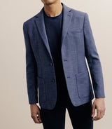 Veste casual 2 boutons bleue