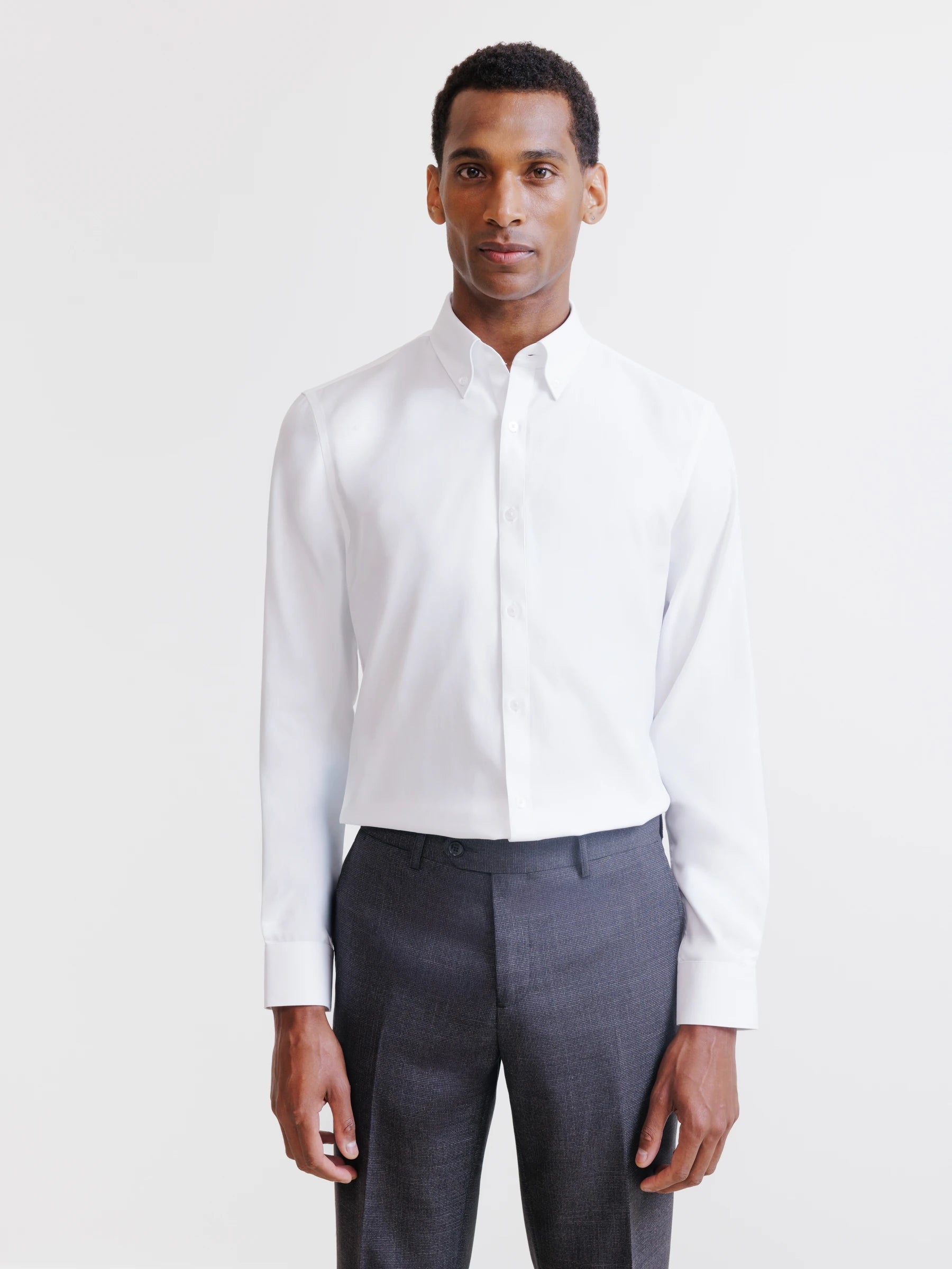 White button-down shirt