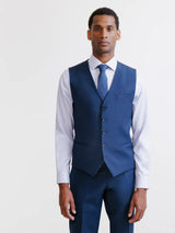 City vest in blue wool