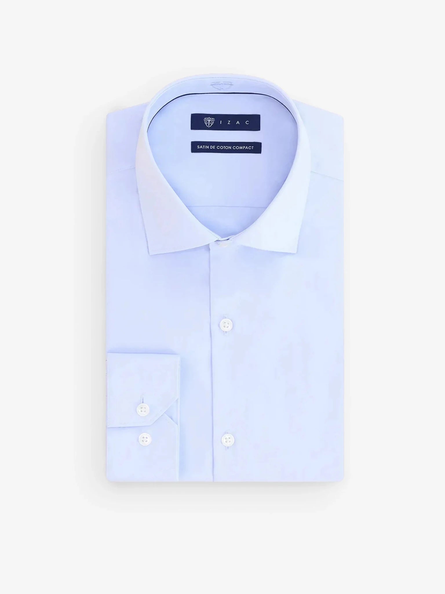 Chemise en satin de coton ciel