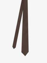 Cravate texturée marron
