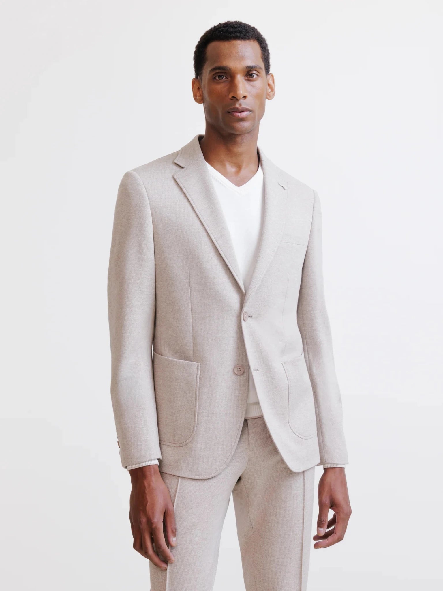 Veste ville en maille beige - IZAC