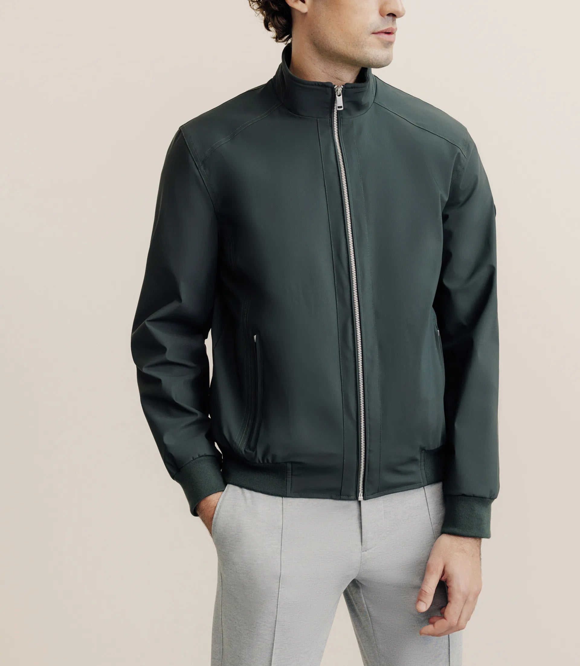 Blouson col montant kaki - IZAC