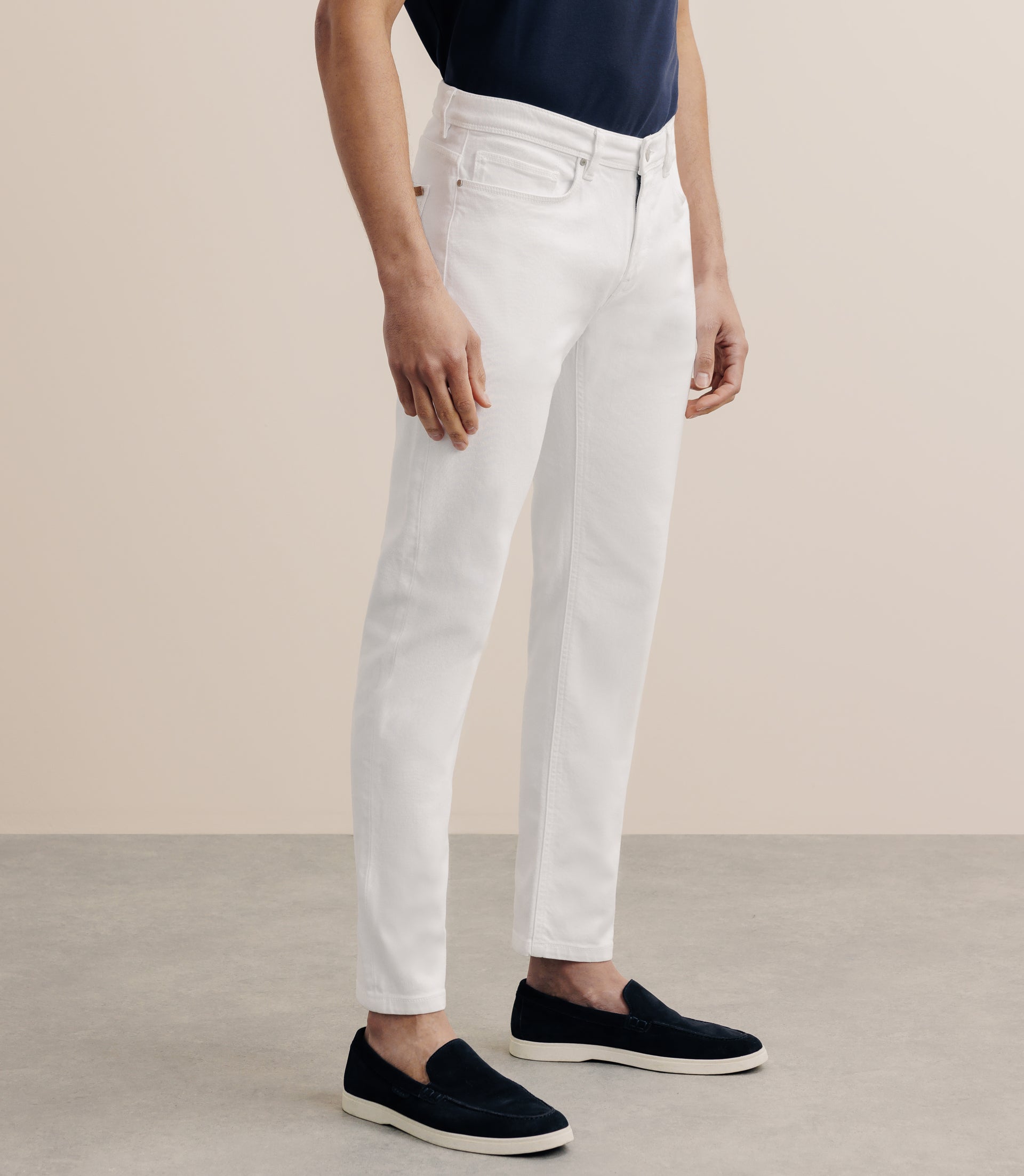 Straight white jeans