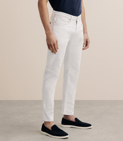 Straight white jeans