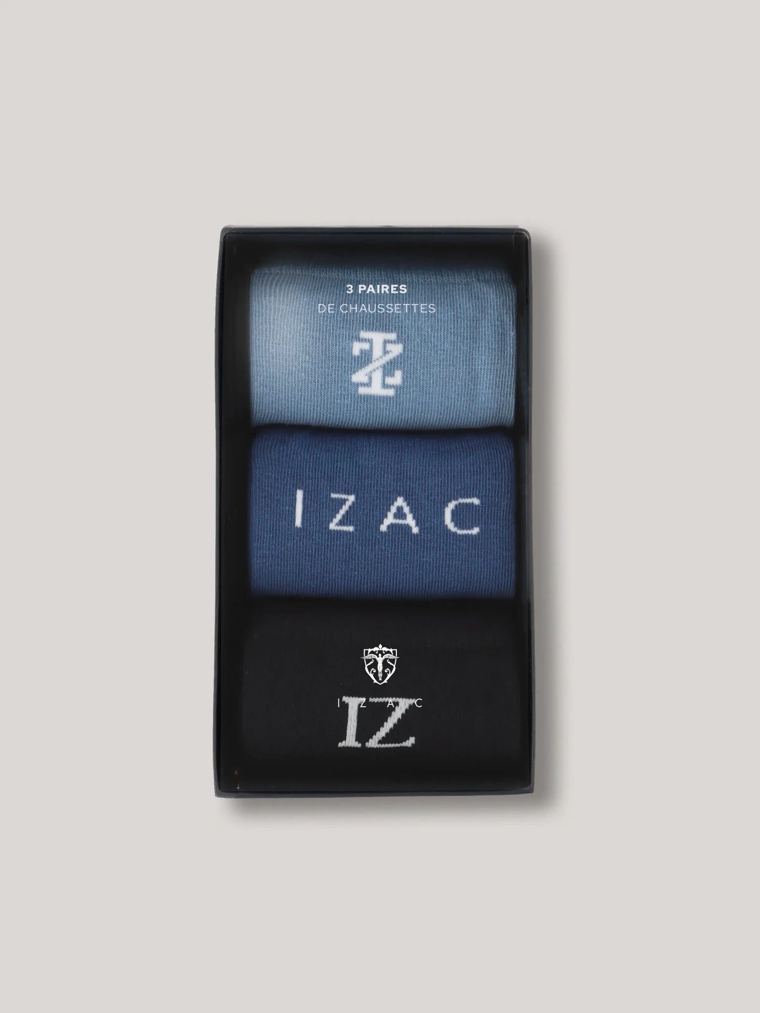 Boîte de chaussettes bleu - IZAC