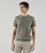 T-shirt en maille kaki - IZAC
