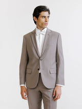 Costume 2 boutons laine majoritaire taupe