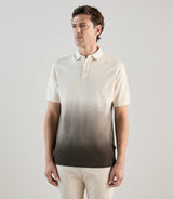 Polo à manches courtes tie and dye taupe - IZAC