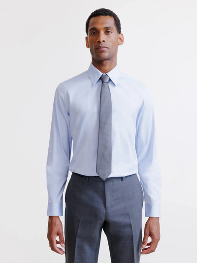 Sky blue French collar shirt