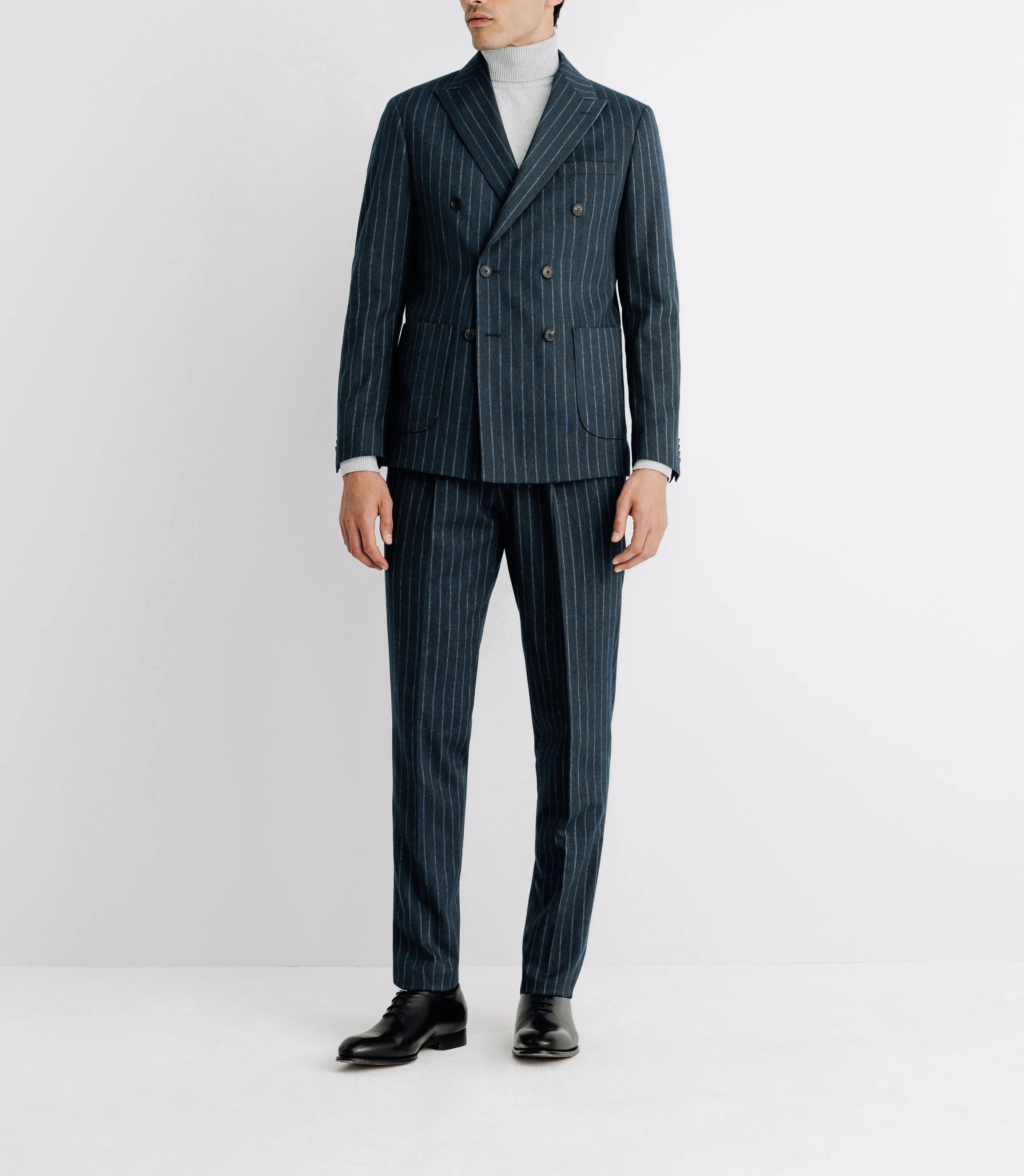 Costume croisé fantaisie bleu - IZAC