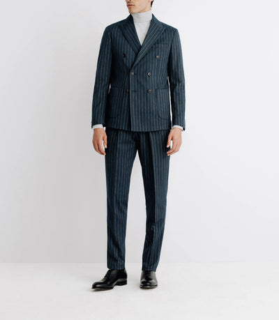 Costume croisé fantaisie bleu - IZAC