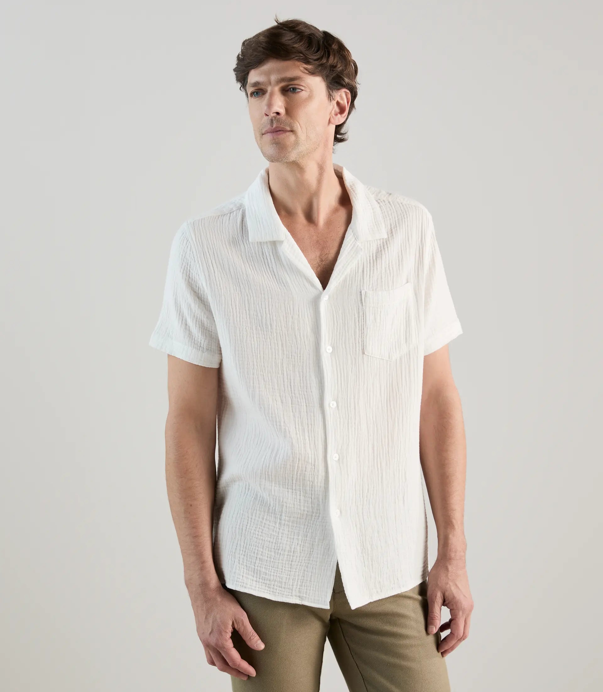 Chemise unie blanche - IZAC