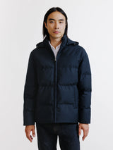 Navy short puffer jacket