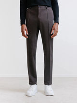 Pantalon ville en maille marron - IZAC
