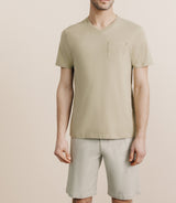 V-neck t-shirt with khaki pocket