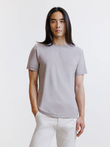Taupe crew neck T-shirt
