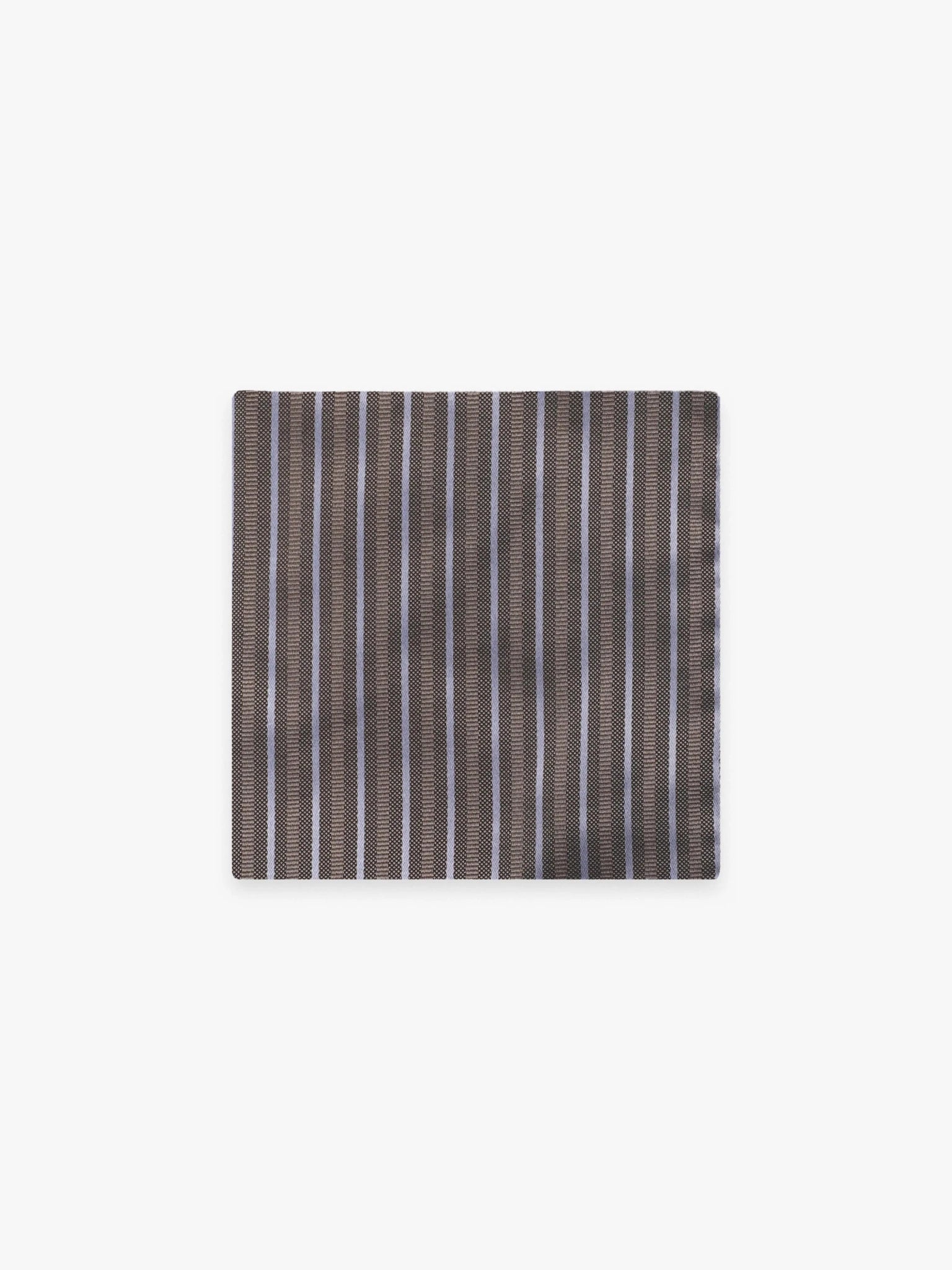 Pochette rayée marron - IZAC