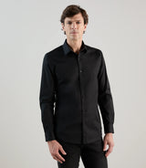 Chemise ville avec coudières noire - IZAC