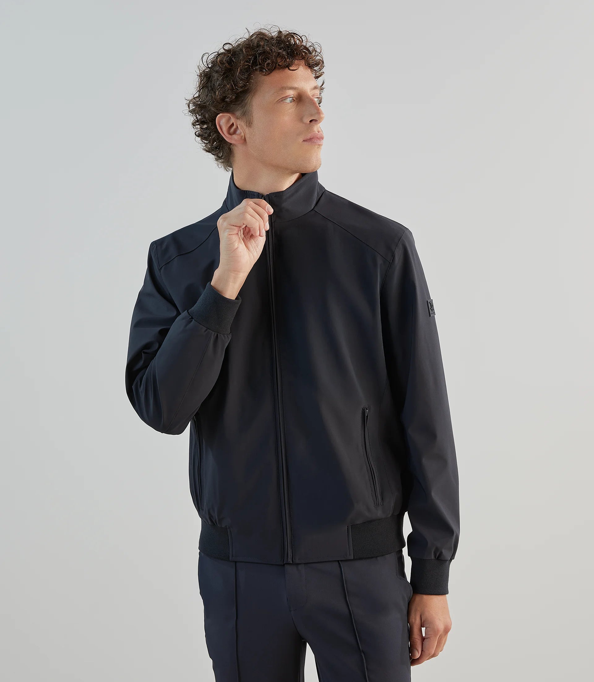 Blouson col montant marine - IZAC