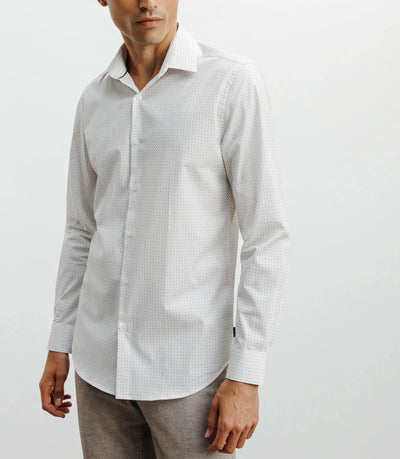 Beige printed city shirt