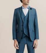Blue-green 3-piece suit