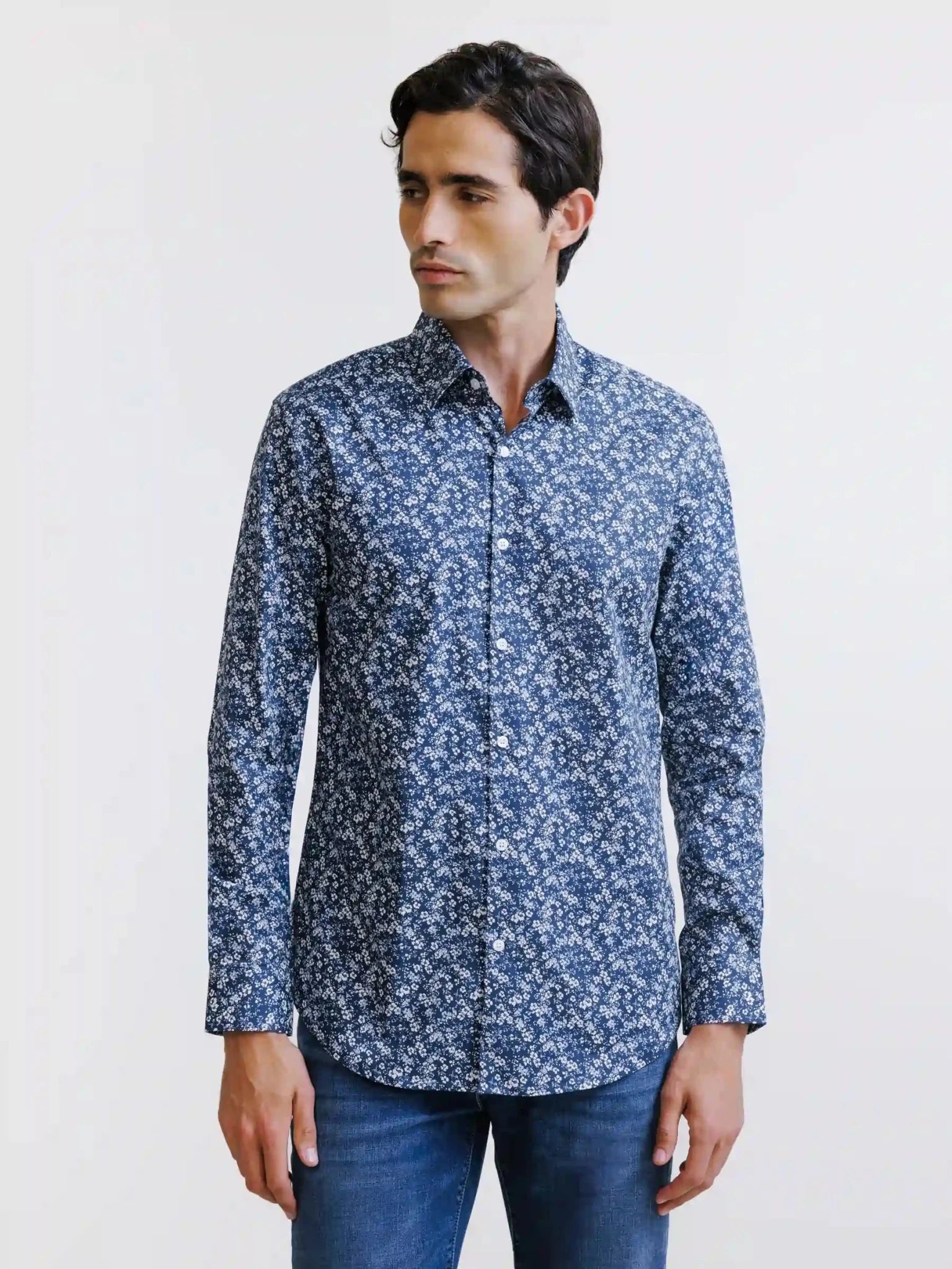 Chemise fantaisie marine
