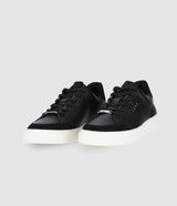 Sneakers cuir bi matière noir OSAKA - IZAC