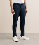 Pantalon ville taille élastique bleu denim - IZAC