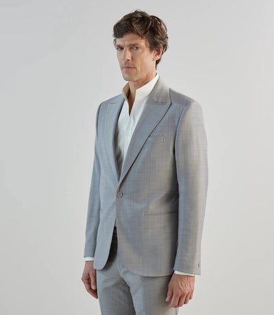 Costume 1 bouton gris ciel - IZAC